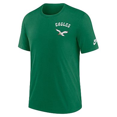 Men's Nike Kelly Green Philadelphia Eagles Rewind Team Excite 2-Hit Tri-Blend T-Shirt