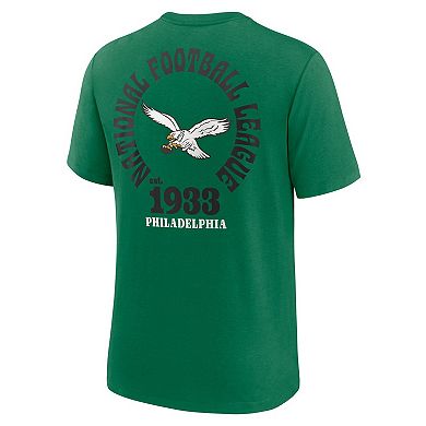 Men's Nike Kelly Green Philadelphia Eagles Rewind Team Excite 2-Hit Tri-Blend T-Shirt