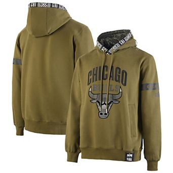 Men's NBA x Two Hype Olive Chicago Bulls Culture & Hoops Collection Premium Pullover Hoodie