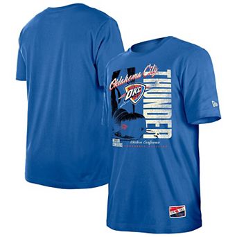 Men's New Era Blue Oklahoma City Thunder Distressed Throwback Vintage Color Pack T-Shirt