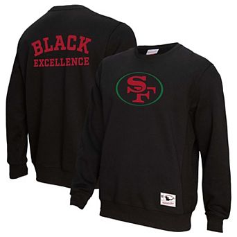 Unisex Mitchell & Ness Black San Francisco 49ers Black Excellence Collection Icon Pullover Sweatshirt