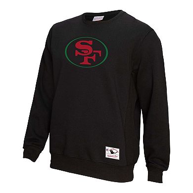 Unisex Mitchell & Ness Black San Francisco 49ers Black Excellence Collection Icon Pullover Sweatshirt