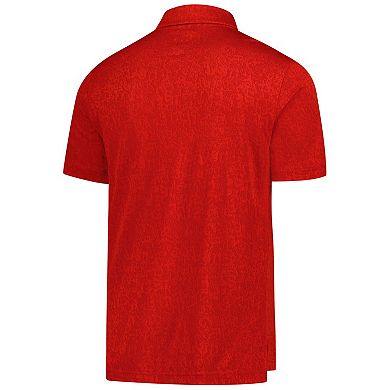 Men's Fanatics Red Calgary Flames Jacquard Polo
