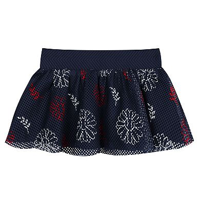 "Newborn White/Navy Cleveland Guardians Sweet Catcher 3-Piece Bodysuit, Headband and Skirt Set"