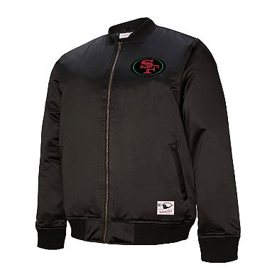 Unisex Mitchell & Ness Black San Francisco 49ers Black Excellence Collection Icon Full-Zip Jacket
