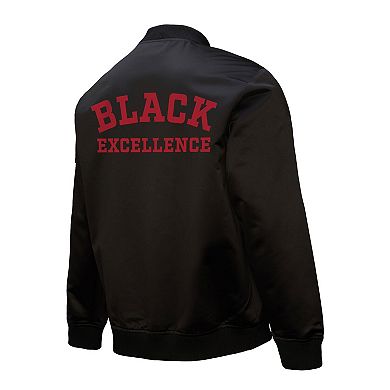 Unisex Mitchell & Ness Black San Francisco 49ers Black Excellence Collection Icon Full-Zip Jacket