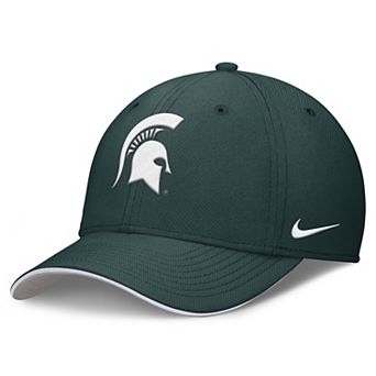 Men's Nike Green Michigan State Spartans 2025 Dugout Coaches Rise Swoosh Performance Flex Hat