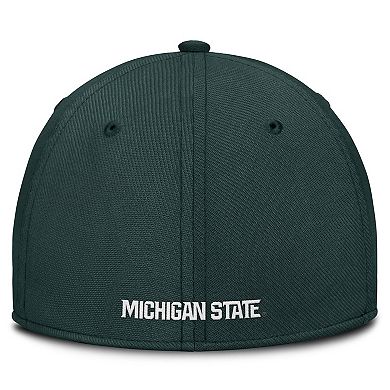 Men's Nike Green Michigan State Spartans 2025 Dugout Coaches Rise Swoosh Performance Flex Hat
