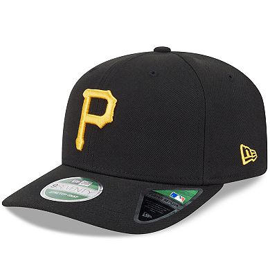 Men's New Era Black Pittsburgh Pirates Player Replica 9SEVENTY Adjustable Hat