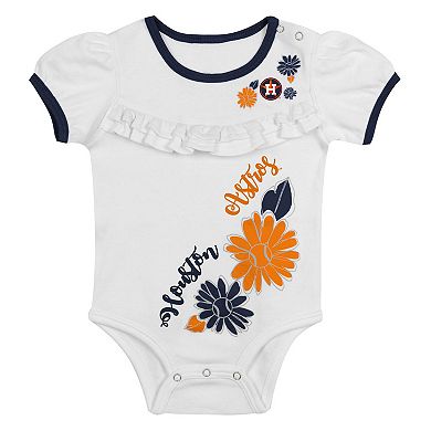 "Newborn White/Navy Houston Astros Sweet Catcher 3-Piece Bodysuit, Headband and Skirt Set"