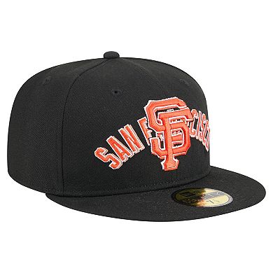 Men's New Era Black San Francisco Giants Overlap 59FIFTY Fitted Hat