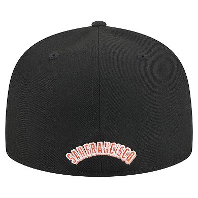 Men's New Era Black San Francisco Giants Overlap 59FIFTY Fitted Hat