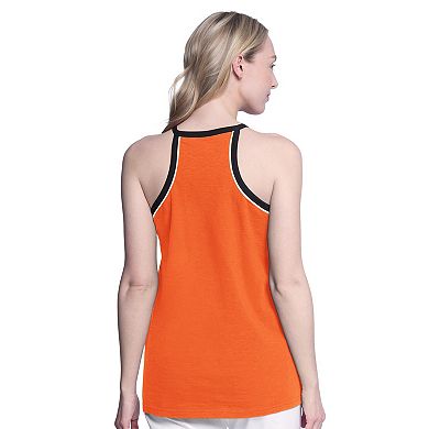 Women's G-III 4Her by Carl Banks Orange Philadelphia Flyers Curveball Racerback Tank Top