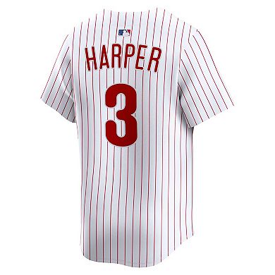 Men's Nike Bryce Harper White Philadelphia Phillies Home Limited Player Jersey