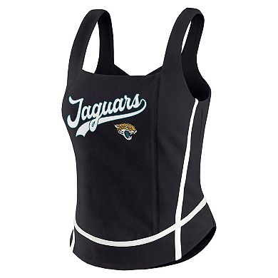 Women's WEAR by Erin Andrews Black Jacksonville Jaguars Square Neck Tank Top