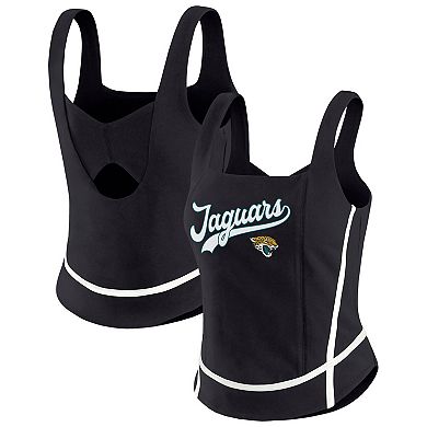 Women's WEAR by Erin Andrews Black Jacksonville Jaguars Square Neck Tank Top