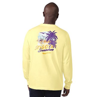 Men's Margaritaville Yellow Minnesota Vikings It's Five O'Clock Somewhere Long Sleeve T-Shirt
