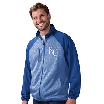 Men's G-III Sports by Carl Banks Royal Kansas City Royals Runners Raglan Full-Zip Track Jacket