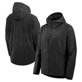 Men's��Nike Black Michigan Wolverines Performance Full-Zip Woven Jacket