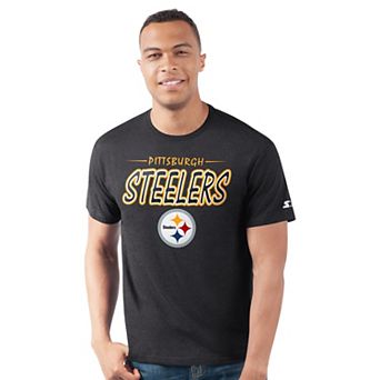 Men's Starter Black Pittsburgh Steelers Prime Time T-Shirt