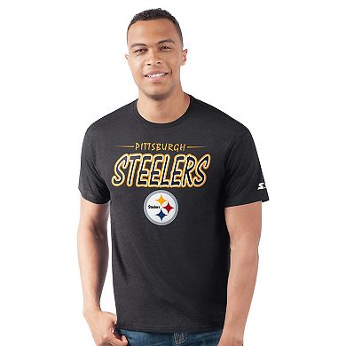 Men's Starter Black Pittsburgh Steelers Prime Time T-Shirt