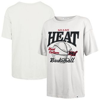 Women's '47 White Miami Heat City Edition Down Court Sadie T-Shirt