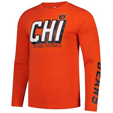 Men's Fanatics Orange Chicago Bears Long Sleeve T-Shirt