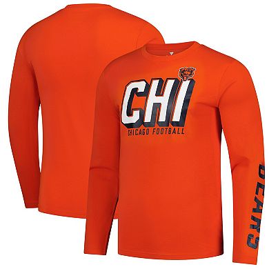 Men's Fanatics Orange Chicago Bears Long Sleeve T-Shirt