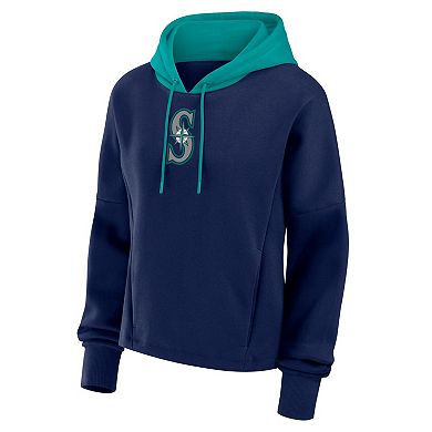 Women's Fanatics Navy Seattle Mariners Oversized Legacy Favorite Spectator Pullover Hoodie