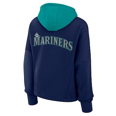 Women's Fanatics Navy Seattle Mariners Oversized Legacy Favorite Spectator Pullover Hoodie