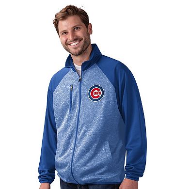 Men's G-III Sports by Carl Banks Royal Chicago Cubs Runners Raglan Full-Zip Track Jacket