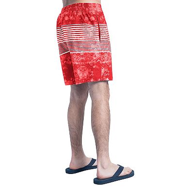 Men's G-III Sports by Carl Banks Scarlet/Gray San Francisco 49ers Horizon Volley Swim Shorts