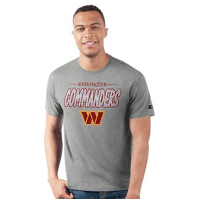 Men's Starter Heather Gray Washington Commanders Prime Time T-Shirt