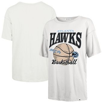 Women's '47 White Atlanta Hawks City Edition Down Court Sadie T-Shirt