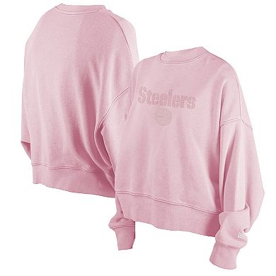 Women's New Era Pink Pittsburgh Steelers Cozy Pullover Sweatshirt