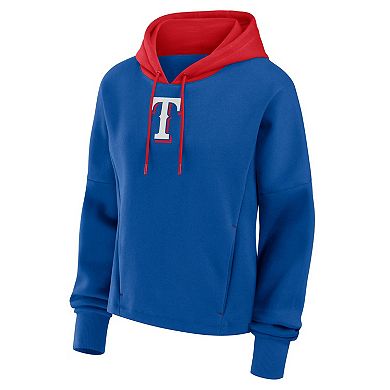 Women's Fanatics Royal Texas Rangers Oversized Legacy Favorite Spectator Pullover Hoodie
