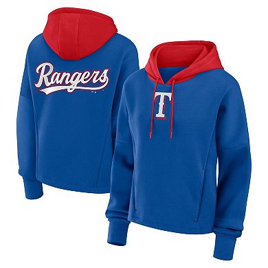 Women's Fanatics Royal Texas Rangers Oversized Legacy Favorite Spectator Pullover Hoodie