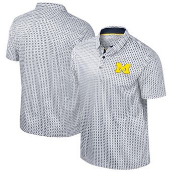Men's Colosseum Navy Michigan Wolverines Big & Tall Marty Rival Polo