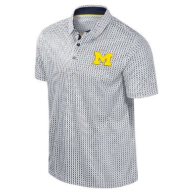Men's Colosseum Navy Michigan Wolverines Big & Tall Marty Rival Polo
