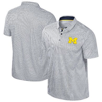 Men's Colosseum Navy Michigan Wolverines Big & Tall Marty Rival Polo