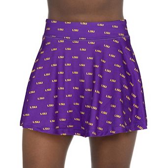 Women's ZooZatz Purple LSU Tigers All-Over Print Flowy Skort