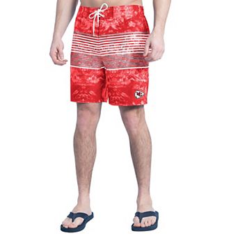 Men's G-III Sports by Carl Banks Red/Gray Kansas City Chiefs Horizon Volley Swim Shorts
