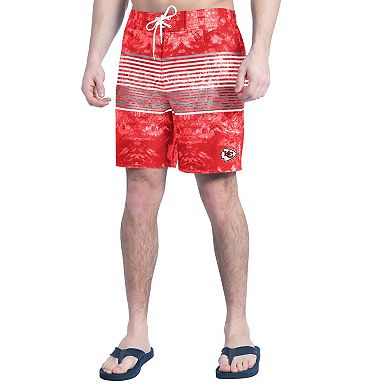 Men's G-III Sports by Carl Banks Red/Gray Kansas City Chiefs Horizon Volley Swim Shorts