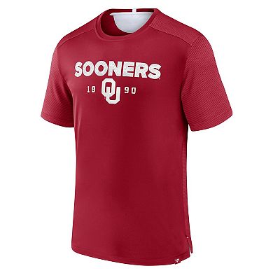 Men's Fanatics Crimson Oklahoma Sooners Defender Rush T-Shirt