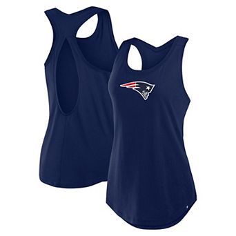 Women's Fanatics Navy New England Patriots Iron Fan Tank Top