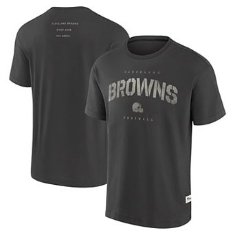 Men's Fanatics Charcoal Cleveland Browns Elements Weathered Tonal Future Ground T-Shirt