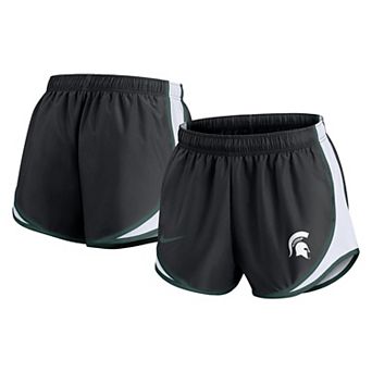 Women's Nike Black Michigan State Spartans Spring Break Tempo Dri-FIT Shorts