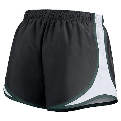 Women's Nike Black Michigan State Spartans Spring Break Tempo Dri-FIT Shorts