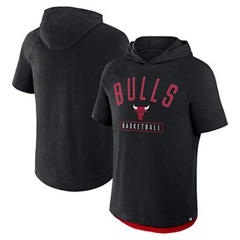 Men's Fanatics Black Chicago Bulls Pass Legend Hooded T-Shirt