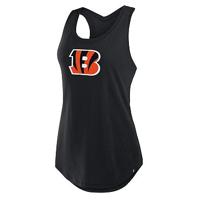Women's Fanatics Black Cincinnati Bengals Iron Fan Tank Top